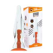Dinoo - Primal Desires - Extra Grote Dildo met Zuignap Stego 33 x 8 cm - Transparant