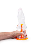 Dinoo - Primal Desires Extra Grote Dildo met Zuignap Allo 30 x 10 cm - Transparant