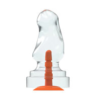 Dinoo Primal Desires Extra Grote Dildo met Zuignap Parasaur - transparant