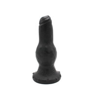 Dinoo - XXL Anaal Dildo Met bolvormige verdikking Van TPE - Zwart