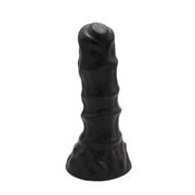 Dinoo - XXL Anaal Dildo Met Ribbels - TPE - Zwart