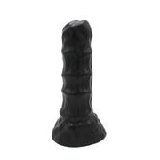 Dinoo - XXL Anaal Dildo Met Ribbels - TPE - Zwart