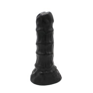 Dinoo - XXL Anaal Dildo Met Ribbels - TPE - Zwart