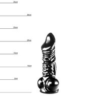 Dinoo - Dildo - Rhabdodon - 23 x 5,8 cm - Zwart