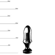 Dinoo - Dildo - Rugops - 18 x 5,4 cm - Zwart