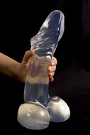 Dinoo - Dildo - Agili - 30 x 8 cm - Transparant