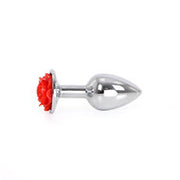 Booty Sparks - Aluminium Buttplug 'Red Rose' Met bloem decoratie