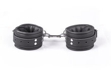 Kiotos - Gevoerde Leren Enkelboeien 7 cm Breed - Zwart