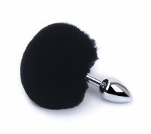 Kiotos - Buttplug Konijnenstaartje - Zwart