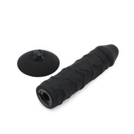 Kiotos - Grote Siliconen Dildo 18 x 4.5 cm Met Zuignap & geschikt Voor strap-ons - Zwart