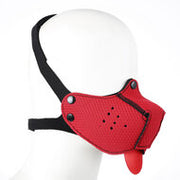 Kiotos - Neopreen Puppy Dog Gag/Mondmasker - Rood