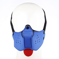 Kiotos - Neopreen Puppy Dog Gag/Mondmasker - Blauw