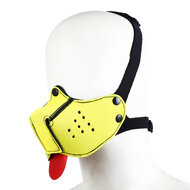 Kiotos - Neopreen Puppy Dog Gag/Mondmasker - Geel