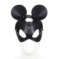 Kiotos - Mouse - Muis Masker PU Leer - Zwart