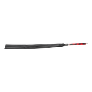 RISE - Lange Flogger met Zachte Strengen - Zwart/Rood