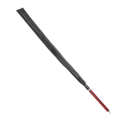RISE - Lange Flogger met Zachte Strengen - Zwart/Rood