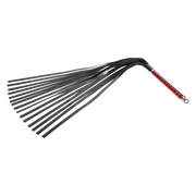 RISE - Lange Flogger met Zachte Strengen - Zwart/Rood
