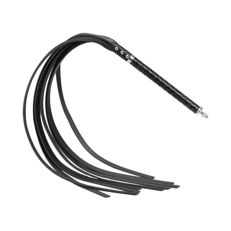 RISE - Lange Flogger met Harde Strengen – Zwart