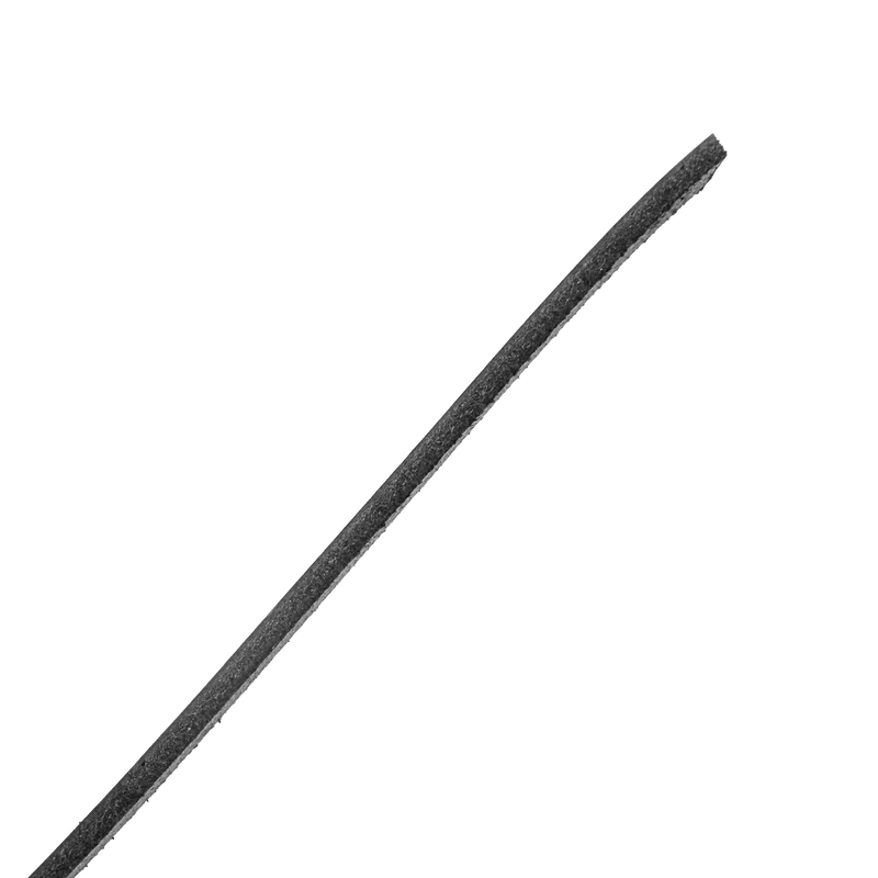 RISE - Lange Flogger met Harde Lederen Strengen - Zwart/Rood