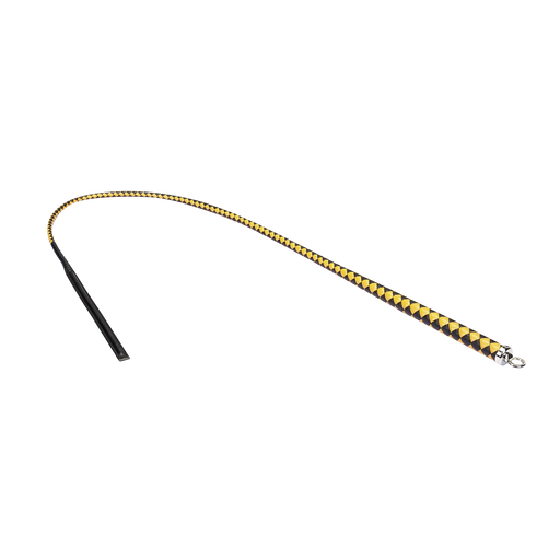 RISE - BDSM Zweep - Feather Wide Single Tail - Zwart/Goud