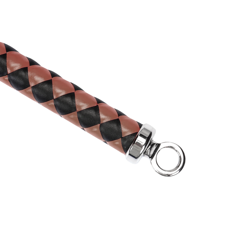 RISE - BDSM Zweep - Feather Wide Single Tail - Wijnrood/Zwart