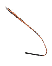 RISE - BDSM Zweep - Feather Slim Single Tail - Oranje/Zwart
