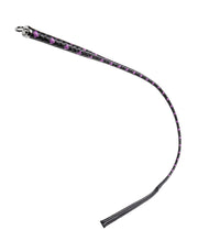 RISE - BDSM Zweep - Feather Slim Single Tail - Zwart/Paars