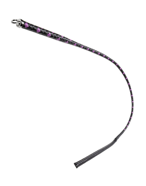 RISE - BDSM Zweep - Feather Slim Single Tail - Zwart/Paars