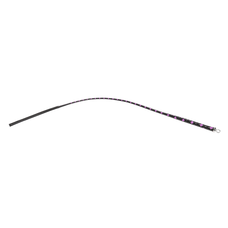 RISE - BDSM Zweep - Feather Slim Single Tail - Zwart/Paars
