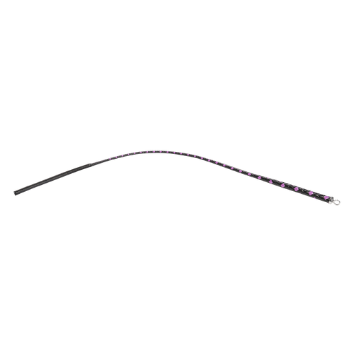RISE - BDSM Zweep - Feather Slim Single Tail - Zwart/Paars