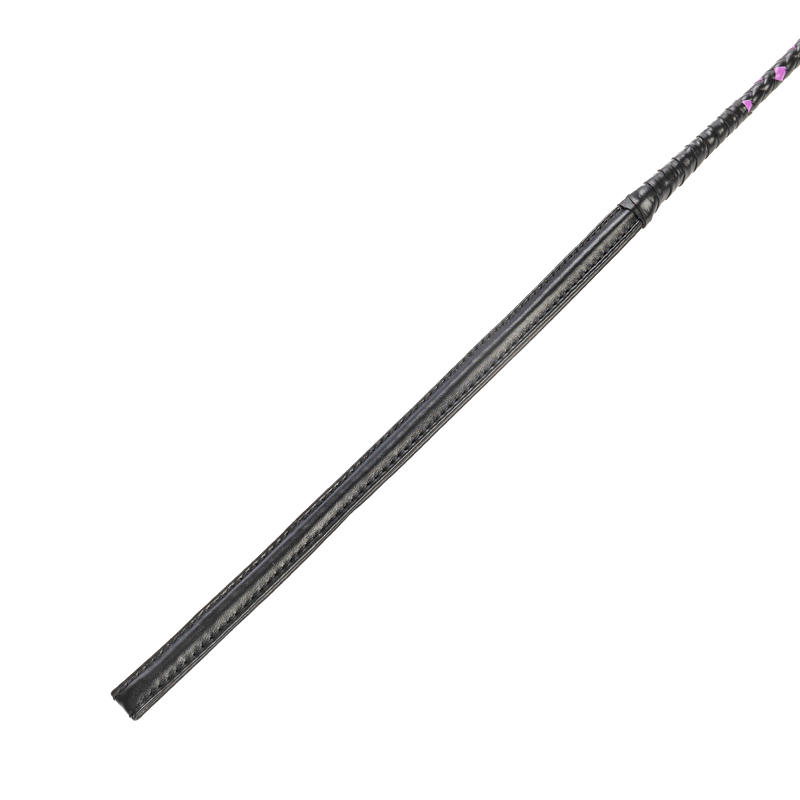 RISE - BDSM Zweep - Feather Slim Single Tail - Zwart/Paars