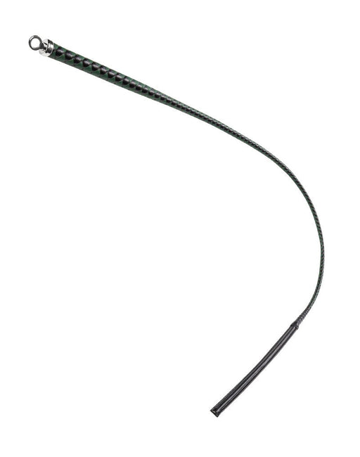 RISE - BDSM Zweep - Feather Slim Single Tail - Zwart/Groen