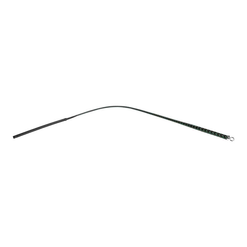 RISE - BDSM Zweep - Feather Slim Single Tail - Zwart/Groen