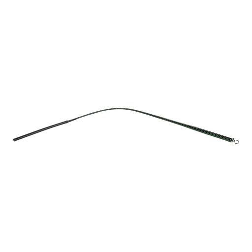 RISE - BDSM Zweep - Feather Slim Single Tail - Zwart/Groen