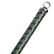 RISE - BDSM Zweep - Feather Slim Single Tail - Zwart/Groen