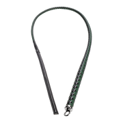 RISE - BDSM Zweep - Feather Slim Single Tail - Zwart/Groen
