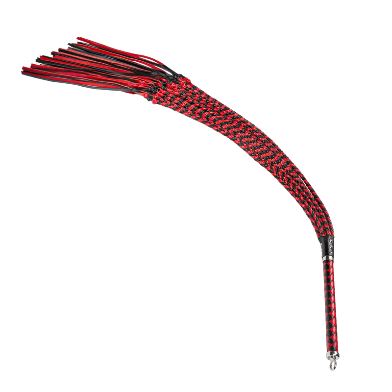 RISE - Cat O' Nine BDSM Zweep - Heavy - Zwart/Rood