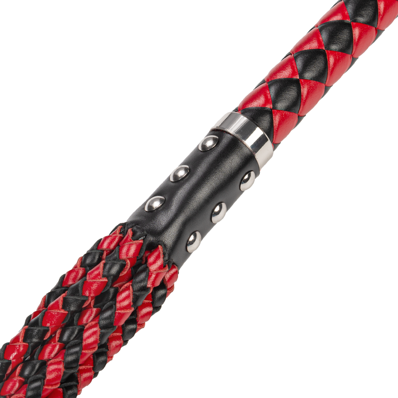 RISE - Cat O' Nine BDSM Zweep - Heavy - Zwart/Rood