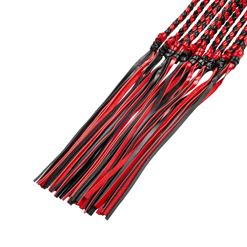 RISE - Cat O' Nine BDSM Zweep - Heavy - Zwart/Rood