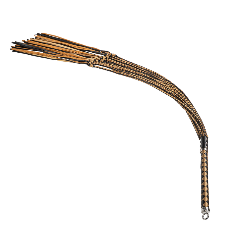 RISE - Cat O' Nine BDSM Zweep - Regular - Zwart/Goud