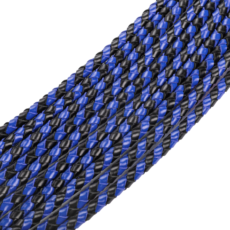 RISE - Cat O' Nine BDSM Zweep - Extra Heavy - Zwart/Blauw
