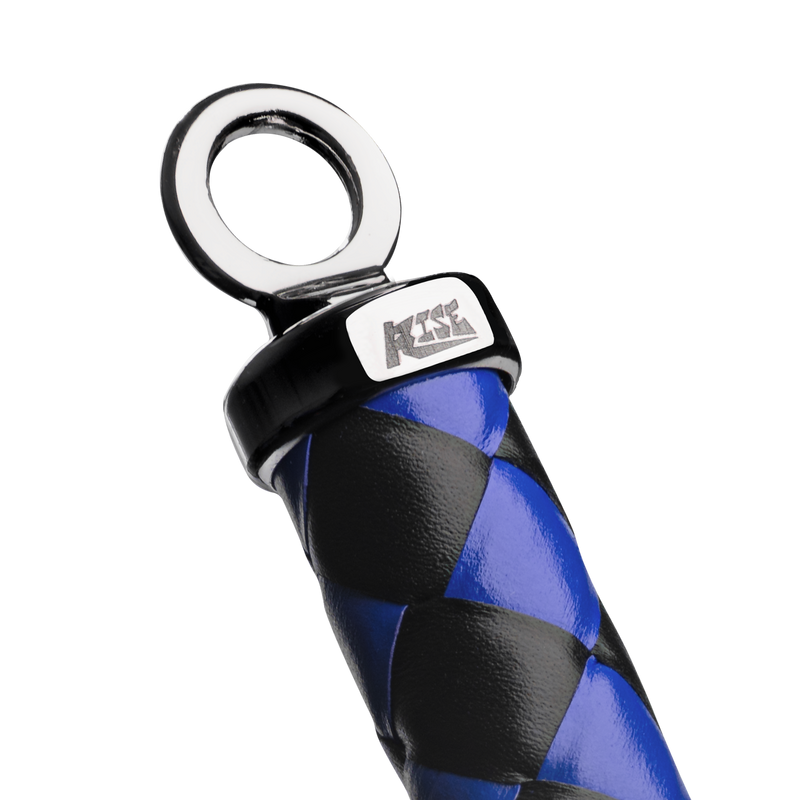 RISE - Cat O' Nine BDSM Zweep - Extra Heavy - Zwart/Blauw