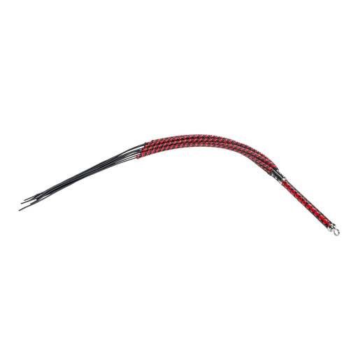 RISE - Cat O' Nine BDSM Zweep - Extra Heavy - Zwart/Rood