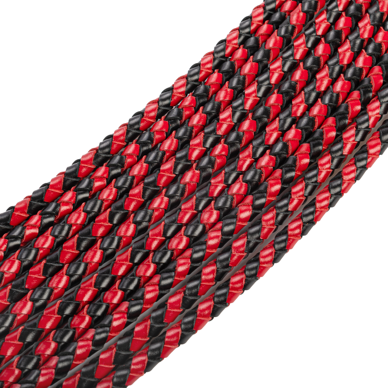 RISE - Cat O' Nine BDSM Zweep - Extra Heavy - Zwart/Rood