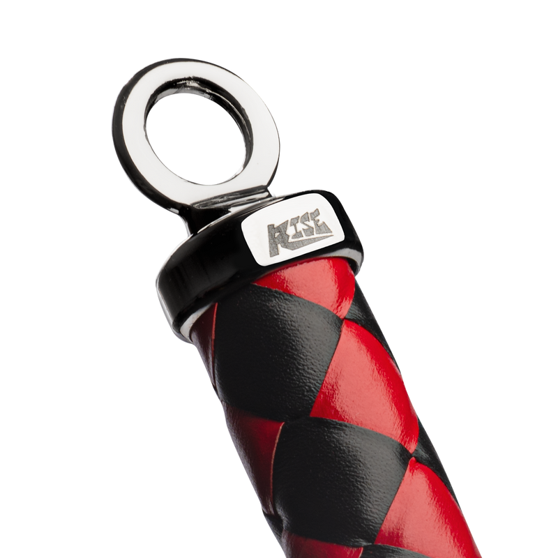 RISE - Cat O' Nine BDSM Zweep - Extra Heavy - Zwart/Rood