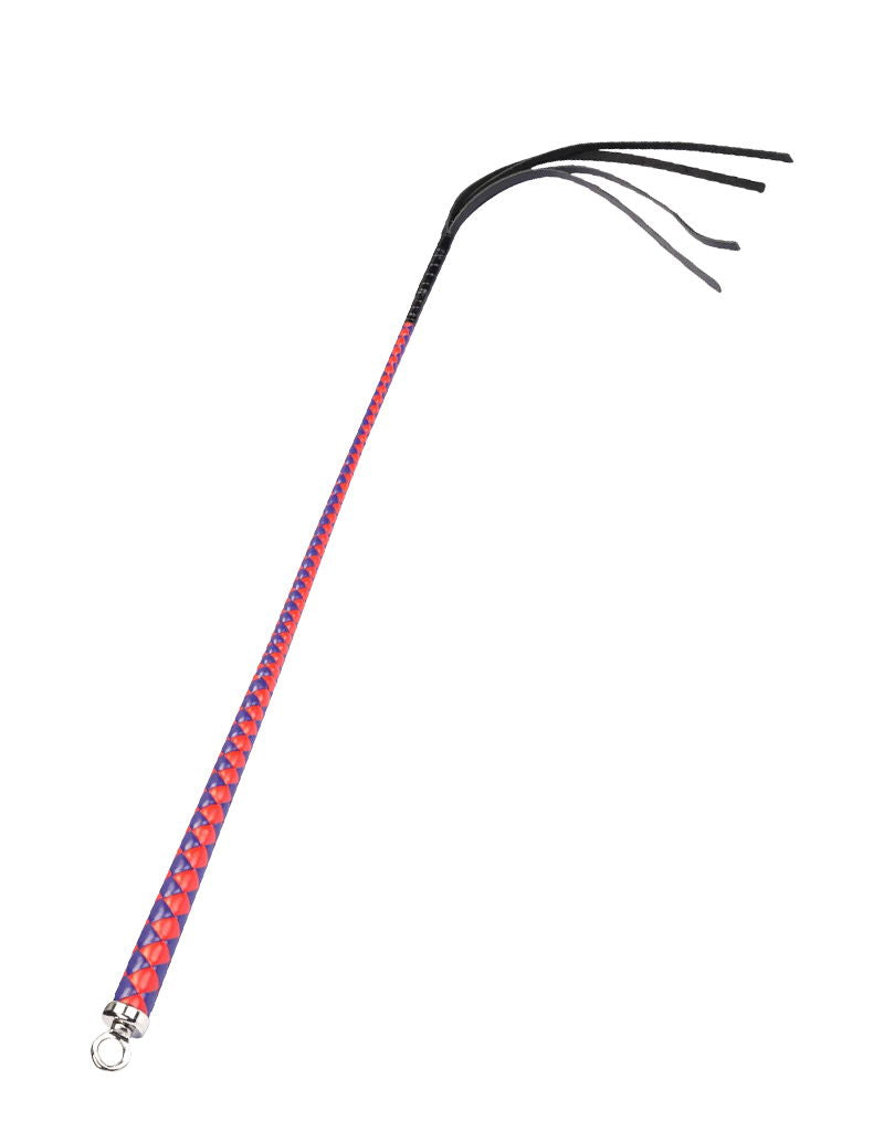RISE - Japanse Bull Whip - 90 cm - Rood/Blauw