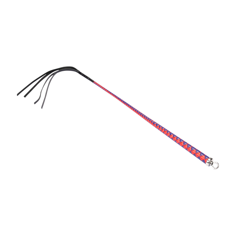 RISE - Japanse Bull Whip - 90 cm - Rood/Blauw