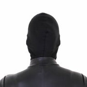 Zwarte BDSM Hood - 3 Gaten - Spandex