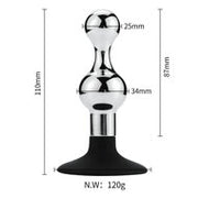 Kiotos - Buttplug Aluminium In zandloper-vorm Met Zuignap