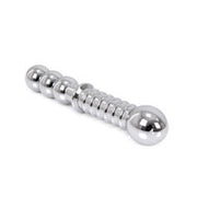 Kiotos - Zware Metalen Dildo Met Ribbels 19 x 3,5 cm - aan beide Kanten te gebruiken